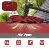 Tangkula 10ft Solar Patio Umbrella with Base Included