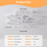 Garwarm Dimmable Ceiling Fan with Light and Remote Control, 27" Small Flush Mounted Ceiling Fan