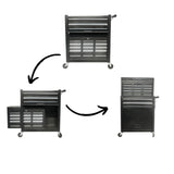 8 Drawer Large Capacity Rolling Toolbox, Detachable Cabinet Storage Tool Chest with Wheels, Tool Storage Cabinet with Lock for Workshop Garage