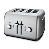 KitchenAid 4 - Slice Toaster with Manual High - Lift Lever KMT4115CU - Contour Silver