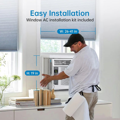 GAOMON Smart 6000 BTU Window Air Conditioner - WiFi - Enabled AC with Remote & App Control, Timer, Sleep Mode, Easy Install Kit, Cools Rooms up to 350