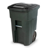 Toter 48 gal. Greenstone Trash Can with Smooth Wheels and Lid