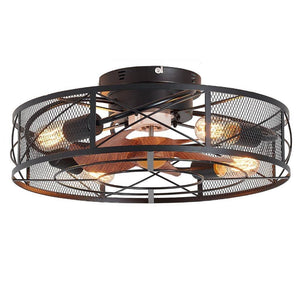 18.9 in. Indoor Black Smart Ceiling Fan with Timer, 6-Speed Adjustable and Remote