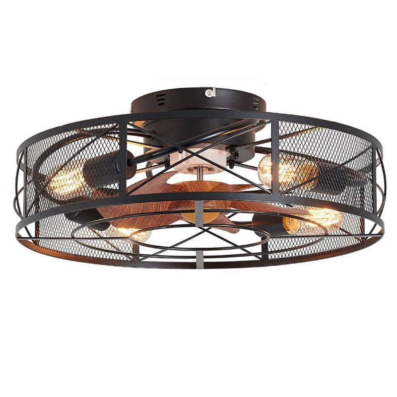 18.9 in. Indoor Black Smart Ceiling Fan with Timer, 6-Speed Adjustable and Remote