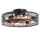 18.9 in. Indoor Black Smart Ceiling Fan with Timer, 6-Speed Adjustable and Remote