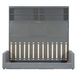 Queen Murphy Bed with Sofa - 2 - in - 1 Design, Storage Solutions & Dual - Piston Mechanism