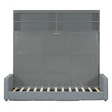 Queen Murphy Bed with Sofa - 2 - in - 1 Design, Storage Solutions & Dual - Piston Mechanism