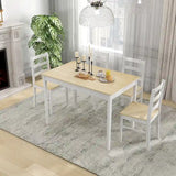 Costway 5-Piece Solid Wood Dining Set for Kitchen