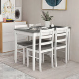 Costway 5-Piece Solid Wood Dining Set for Kitchen
