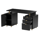 Contemporary Executive Floating Desk with 3 Drawers and Stylish Work Surface