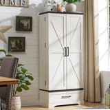72 - Inch Tall Farmhouse Kitchen Pantry Cabinet - Stylish Storage Cupboard