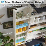72 - Inch Tall Farmhouse Kitchen Pantry Cabinet - Stylish Storage Cupboard