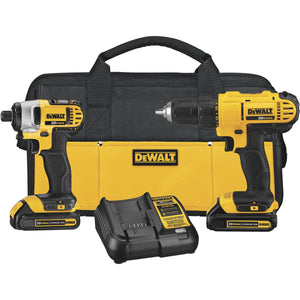 DeWalt DCK240C2 20 - Volt Cordless Lithium Ion Drill Driver and Impact Driver Kit