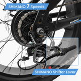 20 in Mountain Bike for 7 - 15 Years Old, 7 Speed Kids Bike with High Carbon Steel Frame, Fat Tire and Dual Disc Brake, Front Suspension Mountain