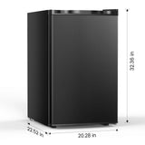 KNDKO 3.2cu.ft Upright Freezer, Compact Freezer with Removable Shelves, Adjustable Thermostat for Home/Kitchen/Office, SILVER