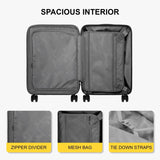 LEVEL8 Grace EXT 20 Carry On Luggage With Wheels