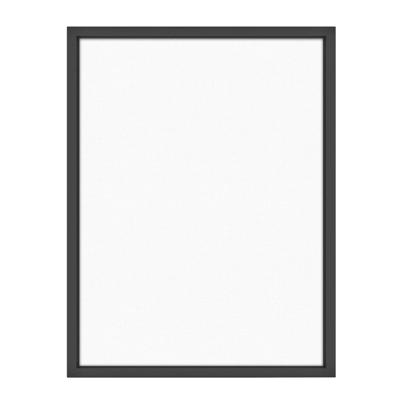MCS Floating Frame with Canvas Included, Art Frames for Canvas Paintings with Adhesive Fasteners and Hanging Hardware, Black, 18 x 24 inch
