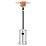 50,000 BTU Propane Patio Heater, Standing Stainless Steel Outdoor Heater with Wheels, Triple Protection, CSA Certified for Deck & Commercial