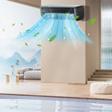 FYHALE 5, 000 BTU Wall Mounted Air Conditioner with Remote Control, Digital Display, Cool up to 150 Sq. Ft, Perfect