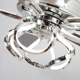 Parrot Uncle 52 - Inch Contemporary Chrome Ceiling Fan with Integrated LED Lights and Remote Control