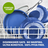 Classic Blue 20-Piece Aluminum Ultra - Durable Non - Stick Diamond Infused Cookware and Bakeware Set