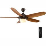 Home Decorators Collection Breezemore 56 in. LED Indoor Mediterranean Bronze Ceiling Fan with Light Kit and Remote Control