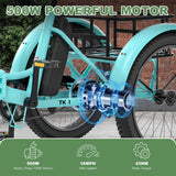 ABORON 3.0 Fat Tire Electric Trike for Senior Foldable E - Bike, 500W Motorized Tricycle Adult 20" Folding 3 Wheel Electric Commute Bike Trike W/48V