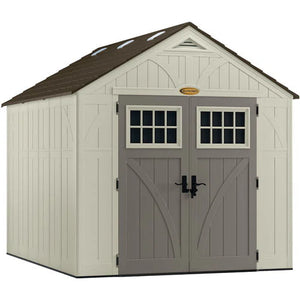 Suncast 8 x 10 ft. Metal and Resin Storage Shed. Vanilla
