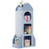 Pirecart Kids Bookshelf 3 - Tier Wooden Kids Bookcase with Toy Storage for Bedroom, Playroom, Nursery, Blue