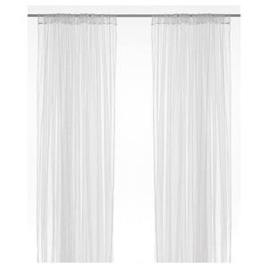 Ikea Lill Curtains Sheer Net White 2 Panels 110" x 98" Canopy Room Divider Voile