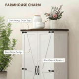Spaco 17-Tier Kitchen Small Pantry Cabinet with 2 Doors and 6 Adjustable Shelves, Cabinet Pantry, Freestanding 5-Tier Shelving Pantries