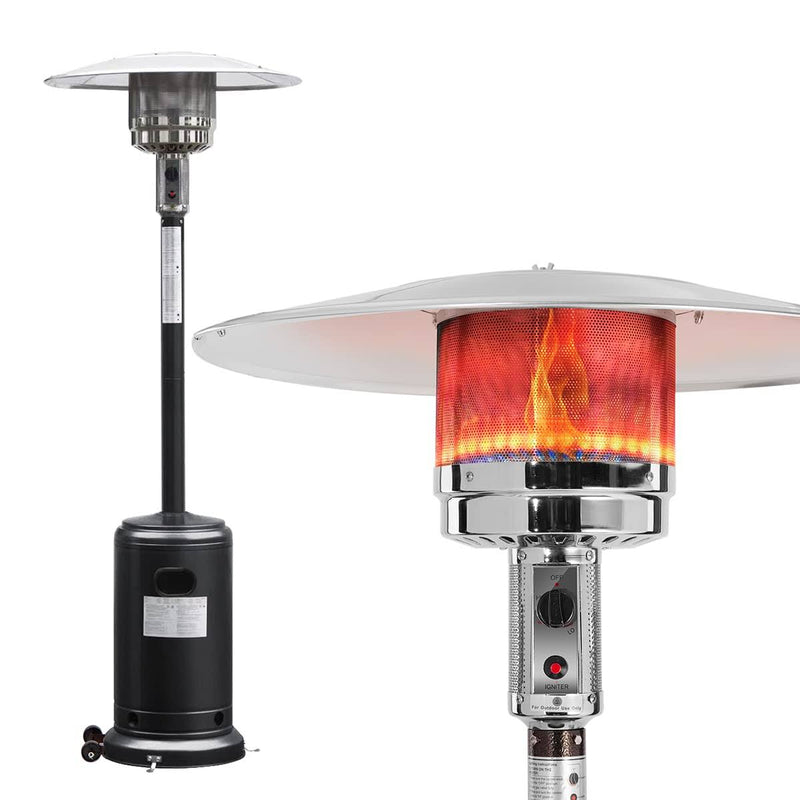 KEZATO 46,000 BTU Propane Outdoor Patio Heater with Cover and Wheels for