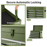 2 - in - 1 Rolling Tool Chest, 5-Drawer Tool Storage Cabinet with Wheels, Adjustable Shelf, Tool Box Organizer for Garage Warehouse Workshop