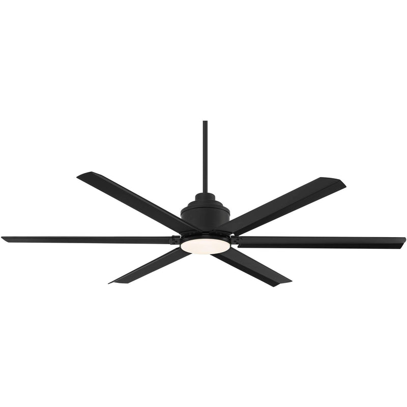 Casa Vieja 65" Ultra Breeze Modern Industrial Outdoor Ceiling Fan with Dimmable LED Light Remote Control Matte Black Wet Rated for Patio Exterior