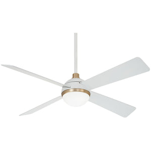 Minka - Aire F623L - WHF/SBR Orb LED 54" Ceiling Fan, Flat White