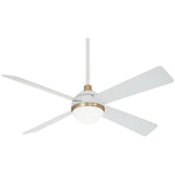 Minka - Aire F623L - WHF/SBR Orb LED 54" Ceiling Fan, Flat White