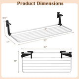 Tangkula Portable Clothes Drying Rack | Extendable Radiator Clothes Airer with Robust Aluminum Frame for Balcony Railings Windowsill