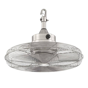 Calthorpe 20 in. Portable Brushed Nickel Ceiling Fan