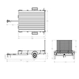 Karavan 5 ft. x 8 ft. Wood Floor Utility Trailer w Sliding Rail System