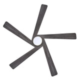 WINGBO 54 DC Ceiling Fan with Lights and Remote Control, 5 Reversible Carved Wood Blades Brass/Black
