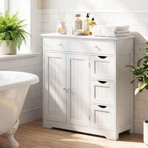 Tangkula Bathroom Floor Cabinet with 4 Drawers for Living Room