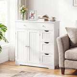 Tangkula Bathroom Floor Cabinet with 4 Drawers for Living Room