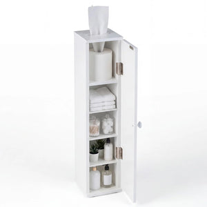 Tangkula Slim Bathroom Storage Cabinet with Door