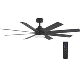 Home Decorators Collection Celene 62 in. LED Indoor/Outdoor Matte Black Ceiling Fan with Light and Remote Control with Color