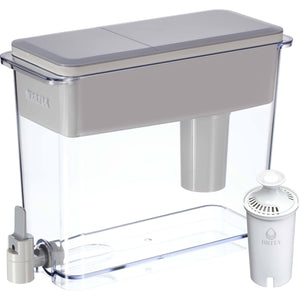 Brita XL Water Filter Dispenser for Tap and Drinking Water with 1 Standard Filter, Lasts 2 Months, 27 - Cup Capacity, BPA Free, Grey, Gray