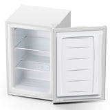 KNDKO 3.2cu.ft Upright Freezer, Compact Freezer with Removable Shelves, Adjustable Thermostat for Home/Kitchen/Office, SILVER