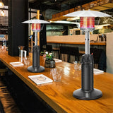13,000 BTU Portable Tabletop Propane Patio Heater, Stainless Steel LP Gas Heater with Weighted Base & Adjustable Thermostat for Backyard, Restaurant