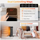 1500W Oil Filled Radiator Heater with Remote Control, Adjustable Thermostat, 24H Timer & 3 Modes, Portable Electric Space Heater for Home Office