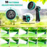 AUOSHI Retractable Garden Hose Reel 1/2" 100ft Automatic Hose Reel with 10 Function Sprayer Nozzle Wall Mount 180 Deg Swivel Bracket Hose Reel
