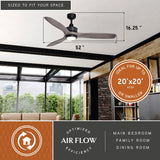 Vaxcel Curtiss Satin Brass Mid - Century Modern MCM Wood Propeller Ceiling Fan with LED Light Kit and Remote